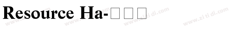 Resource Ha字体转换